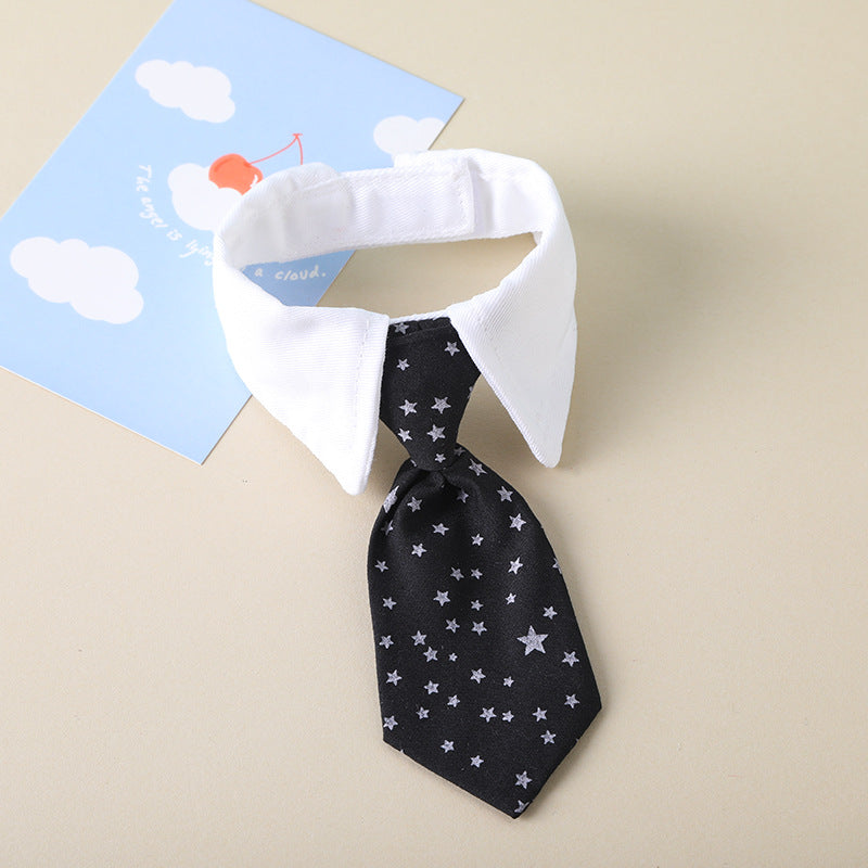 MCJPETS Gentleman's Tie Collar - British Style Neckwear for Cats and Dogs