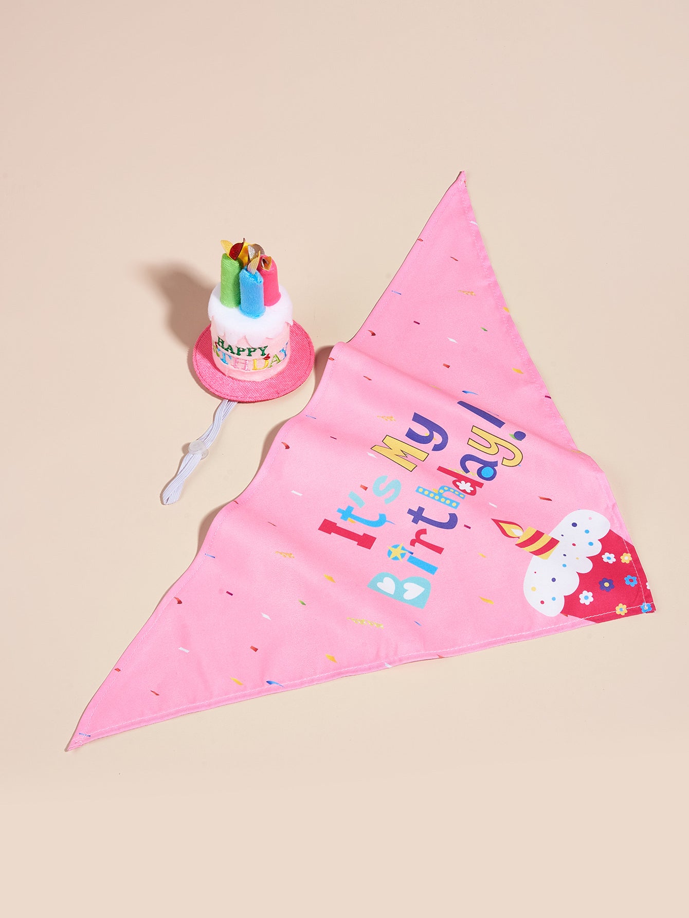 MCJPETS Pet Birthday Party Set - Bandana & Party Hat for Cats and Dogs